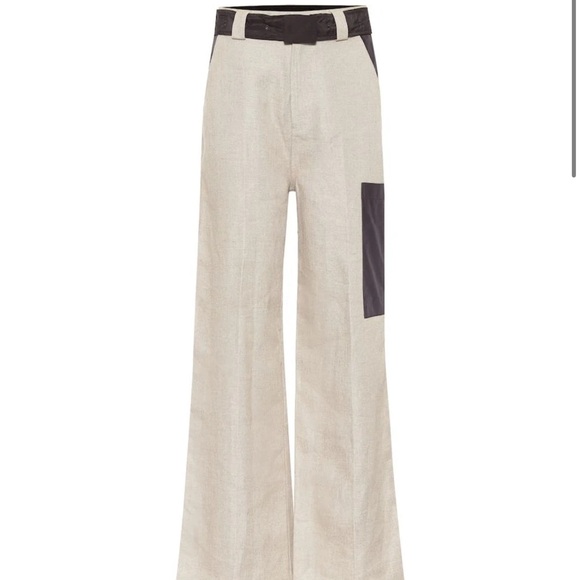 Ganni high waist wide leg linen pants size 36 euro so around 6 us